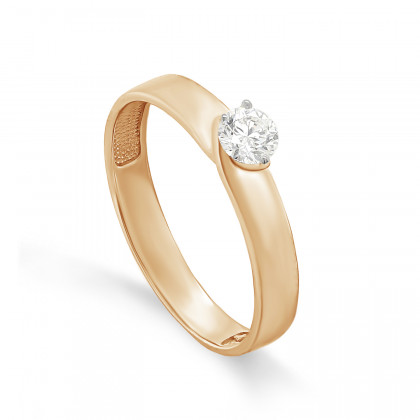 Православное кольцо из золота с бриллиантом